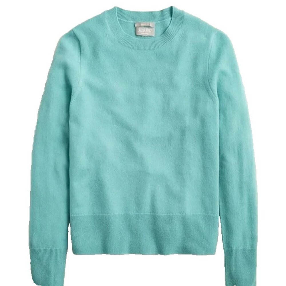 NWT J.Crew BA400 Cashmere Classic-fit Crewneck Sweater in Dusty Teal XL